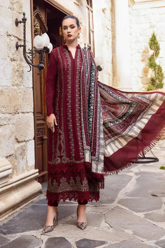 Maria B Luxury Dhanak 3PC Embroidered Winter Suit